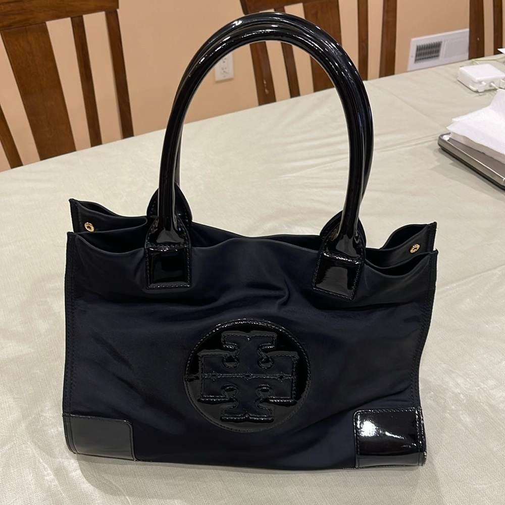 Genuine Tory Burch Black Tote 13 inches width by 10 inches length